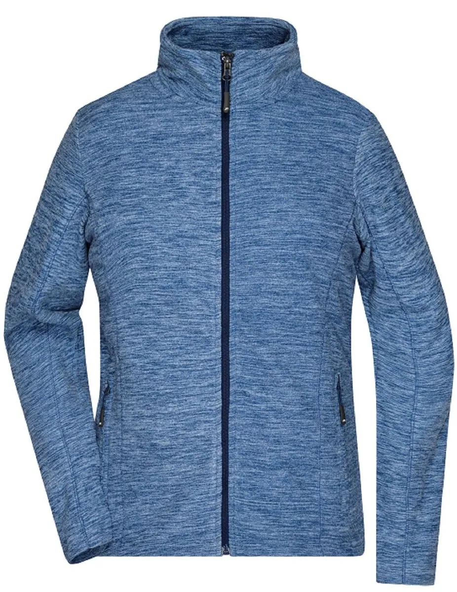 Women's Zip-Up Fleece Jacket - Blue Mix - Style JN769