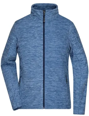 Women's Zip-Up Fleece Jacket - Blue Mix - Style JN769