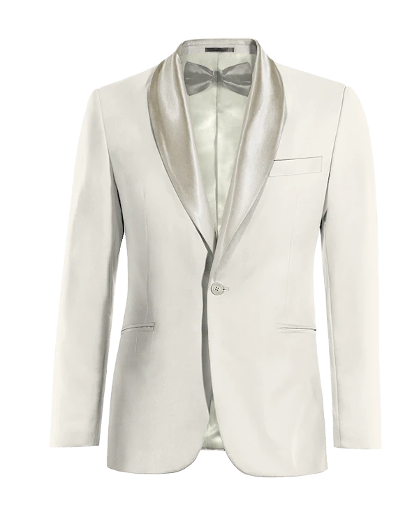 Essential Ivory Wide Lapel Smoking Vest