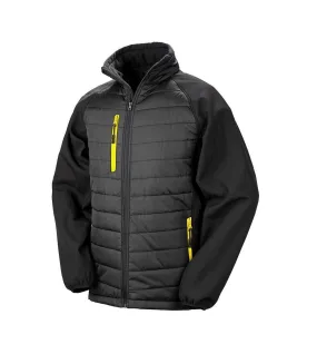 Result: Women's Black/Yellow Compass Softshell Jacket