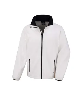 White/Black Men's Softshell Jacket Result Core