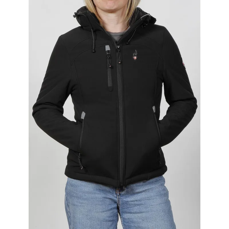 Technical black softshell jacket women - Aulp | wimod