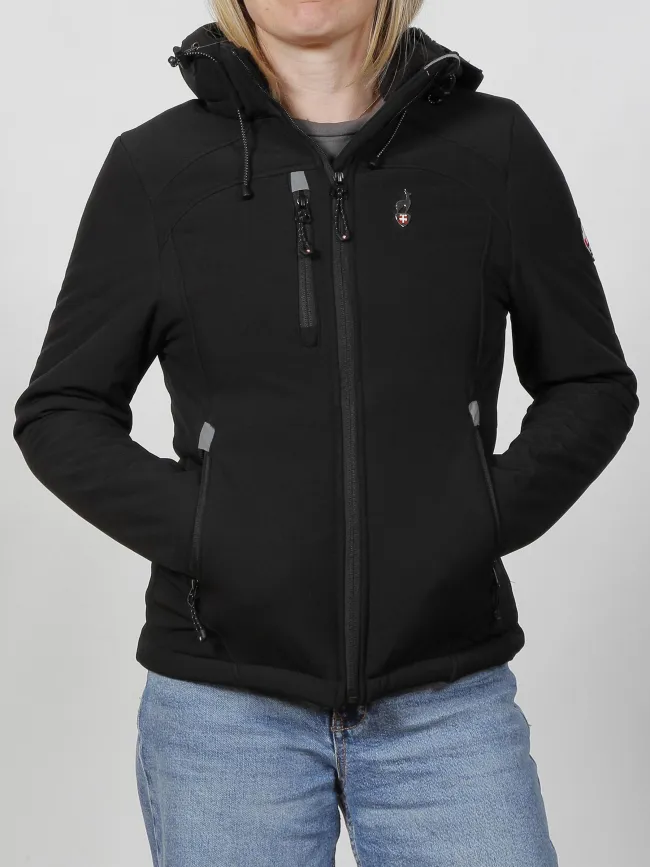 Technical black softshell jacket women - Aulp | wimod