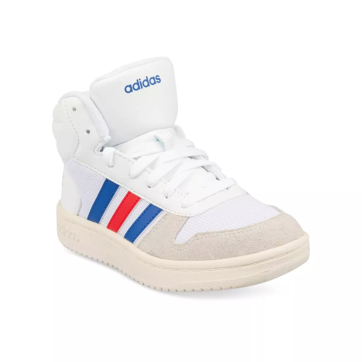 White Adidas Hoops Mid 2.0 K Basketball Shoes