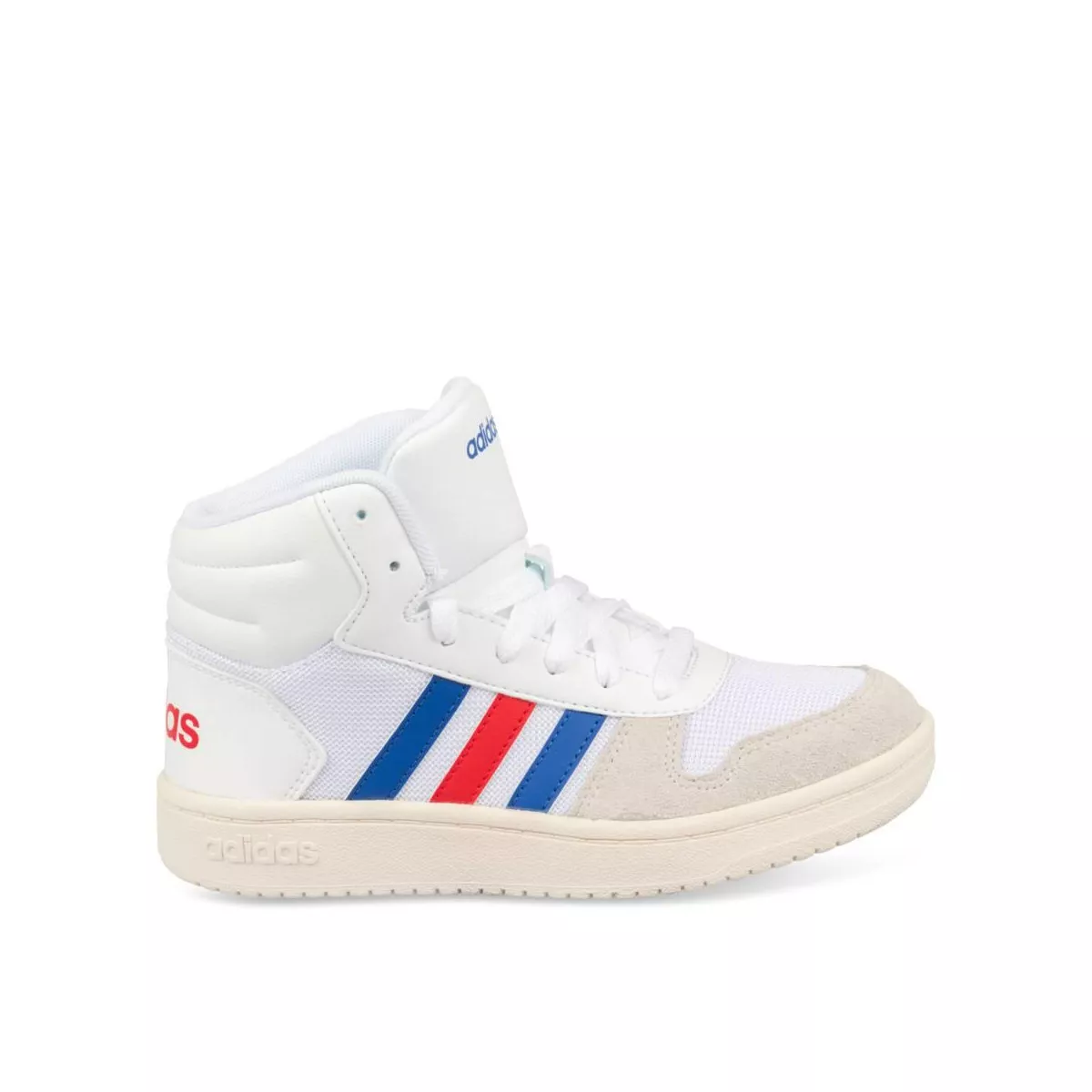 White Adidas Hoops Mid 2.0 K Basketball Shoes