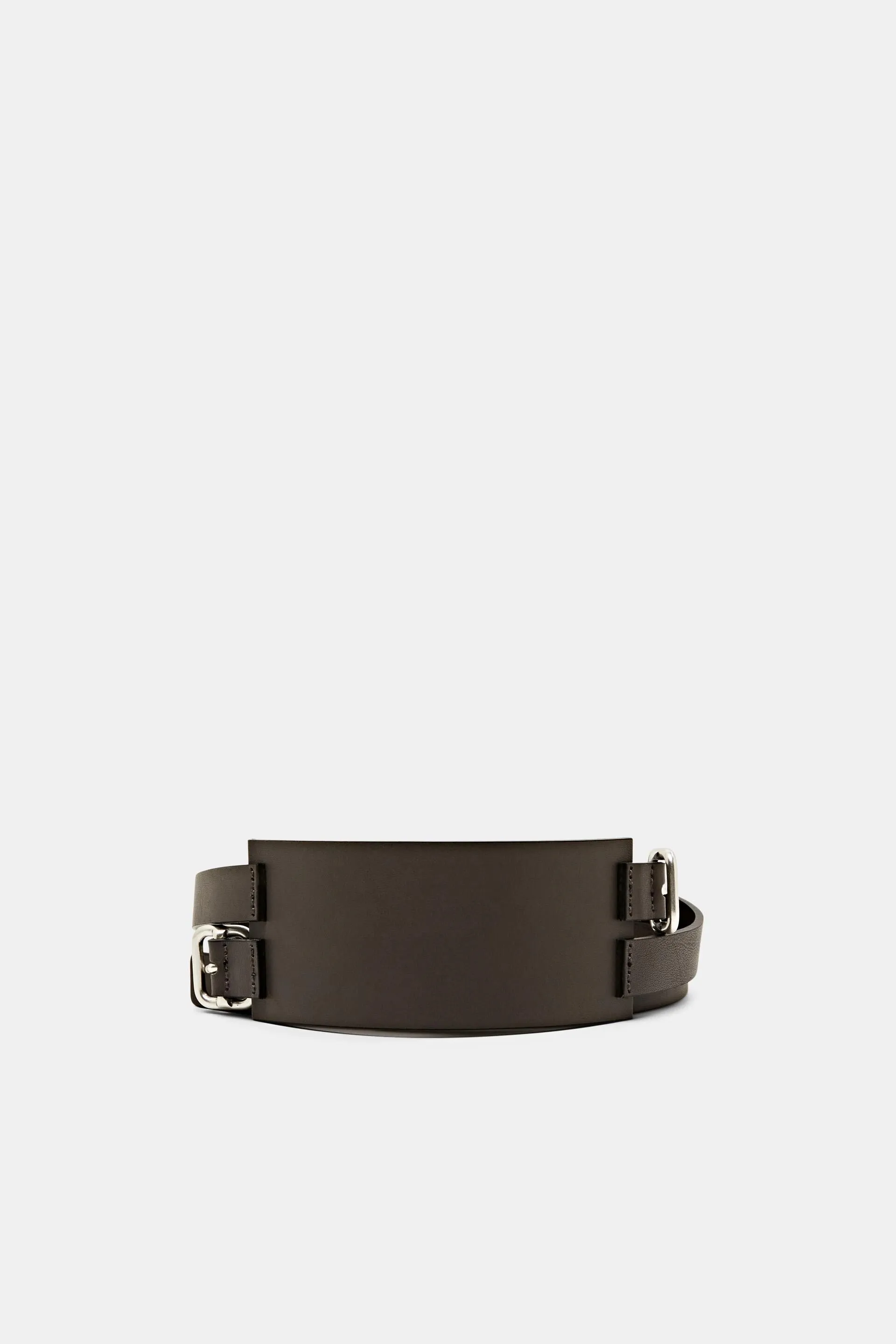 Wide High Waist Leather Belt.