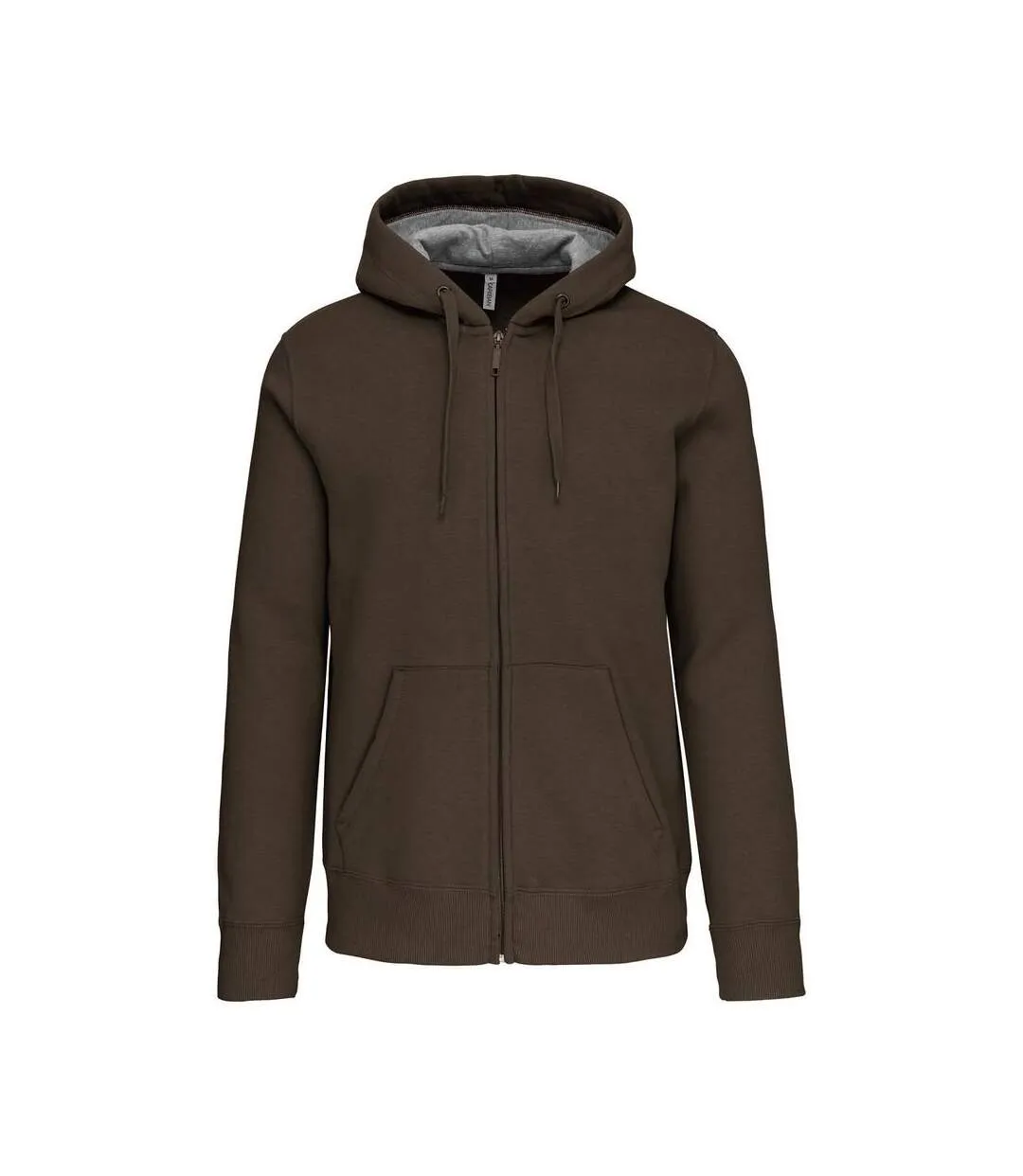 Zippered Hooded Jacket for Men - K444 - Khaki Green