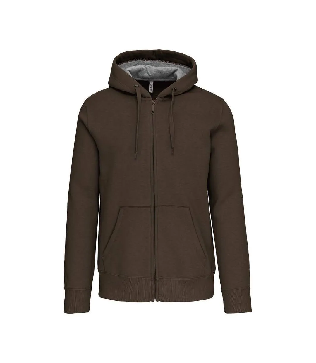 Zippered Hooded Jacket for Men - K444 - Khaki Green